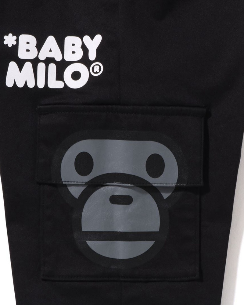 Pantalons Bape Baby Milo Side Pocket Face Noir Enfant | UOD-68895540